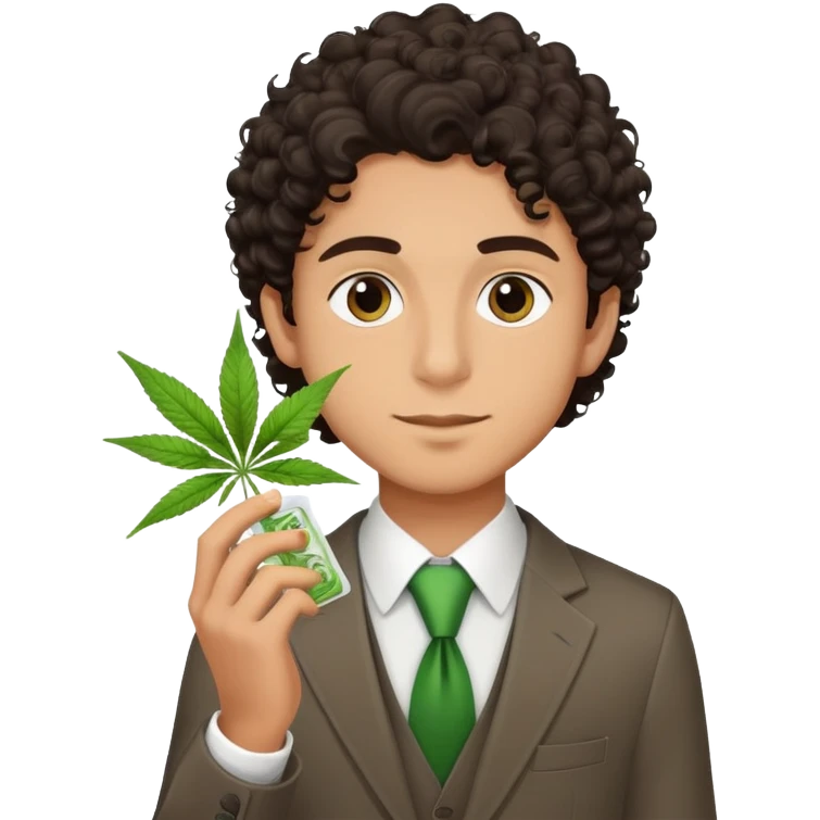 dark curly hair italian boy weed zyn nicotine pouches business  emoji