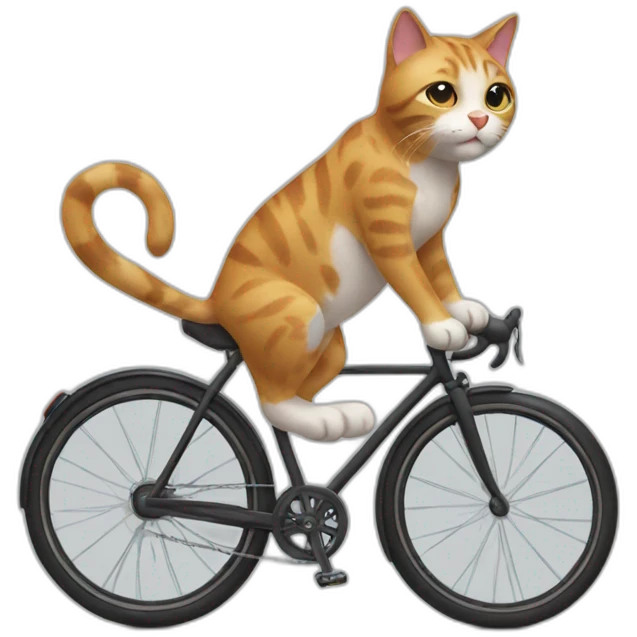 Cat on bike emoji