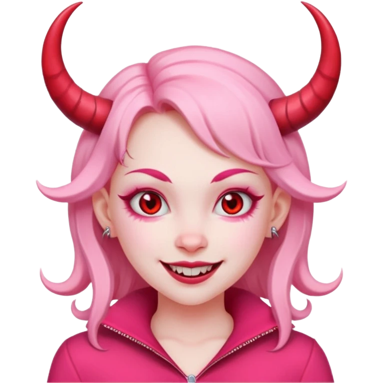 devil girl in pink outfit emoji