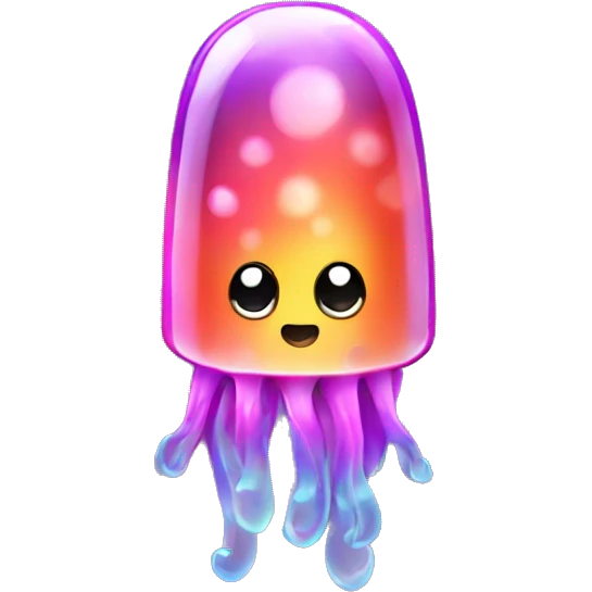 Kawaii lava lamp jellyfish  emoji