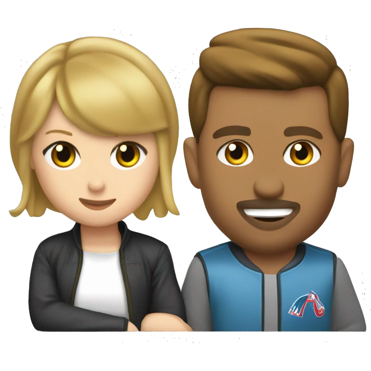 Travis Kielce and Taylor Swift fighting emoji