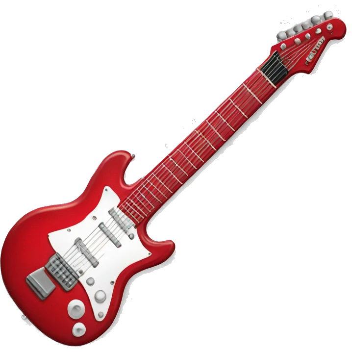 Red electric guitar emoji