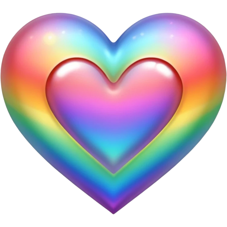 heart with a rainbow shimmer emoji