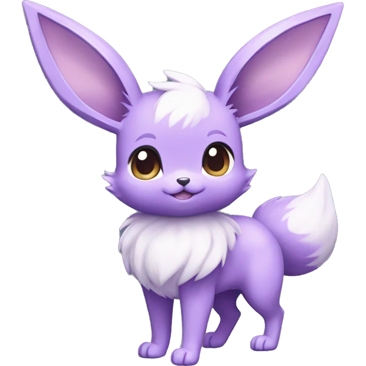 Kawaii Shiny Pastel Purple Eevee Full Body emoji