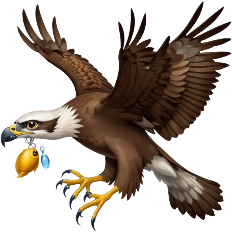 Osprey with fish emoji