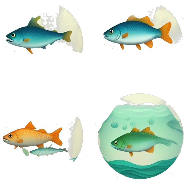 fisheries and aquaculture for logo in round shape emoji