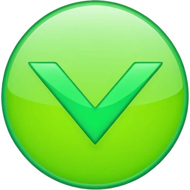 Green check mark with high flick no background emoji