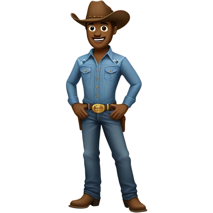 Flirty cowboy emoji