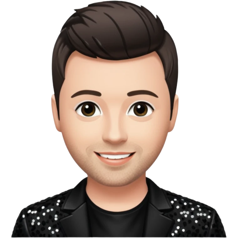 Mark Feehily from Westlife with black sequin outfit emoji