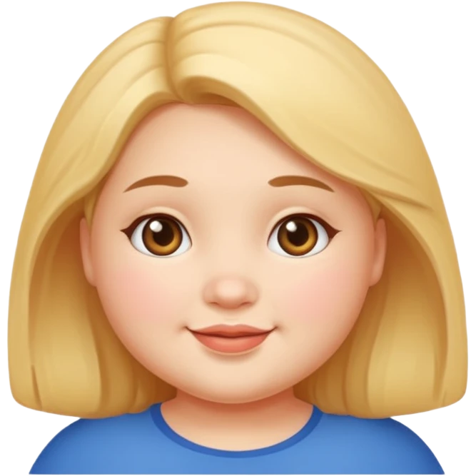 Chubby face girl emoji