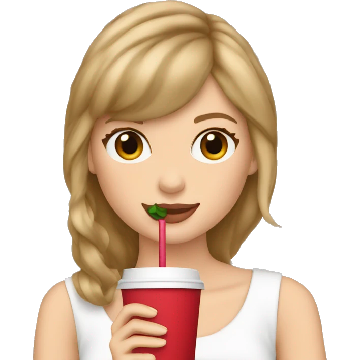 Taylor Swift drinking starbucks emoji