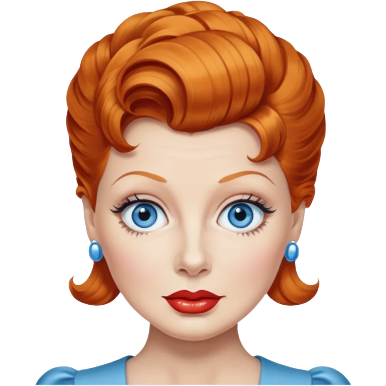 Lucille Ball with blue eyes emoji