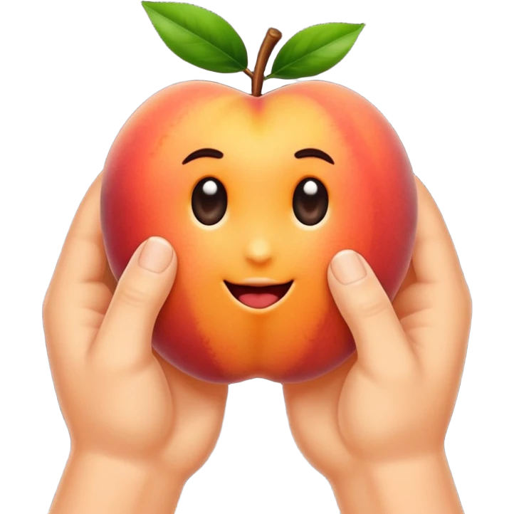 Fingers in peach emoji