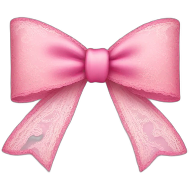 pink bow with lace emoji