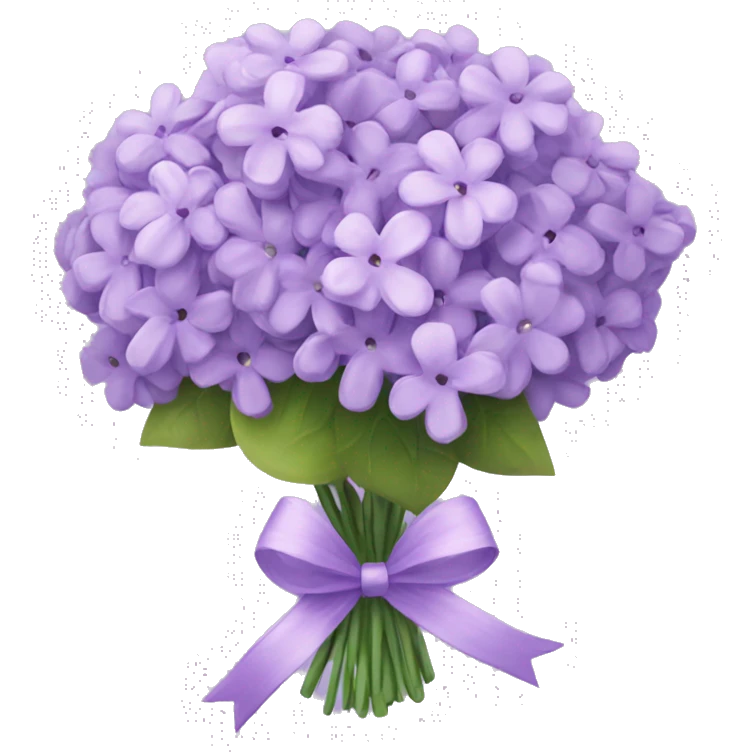 Lilac bouquet with bow emoji
