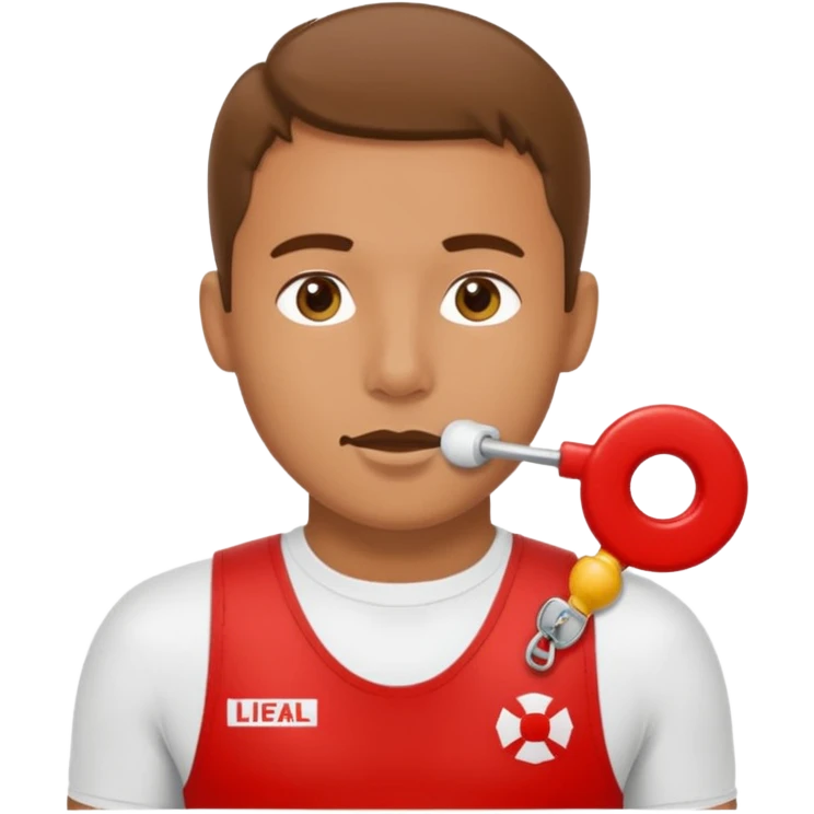 lifeguard with whistle emoji