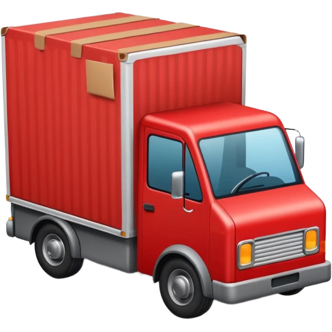 delivery truck carrying a package emoji