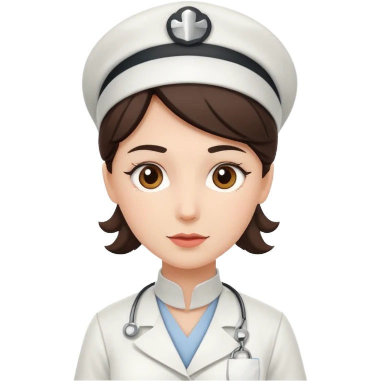 victorian nurse in a flat-toon style emoji