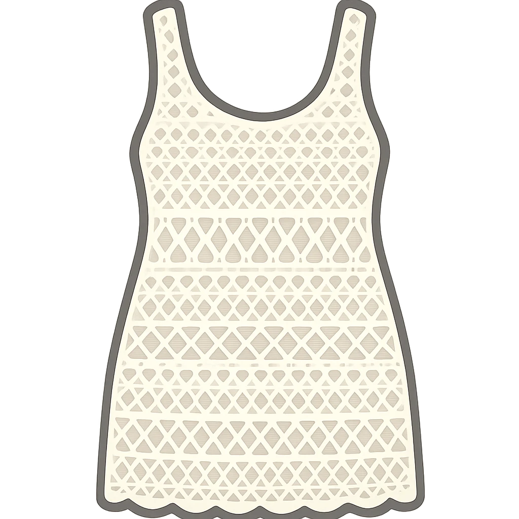 white crochet swim coverup dress twitter emoji style  emoji