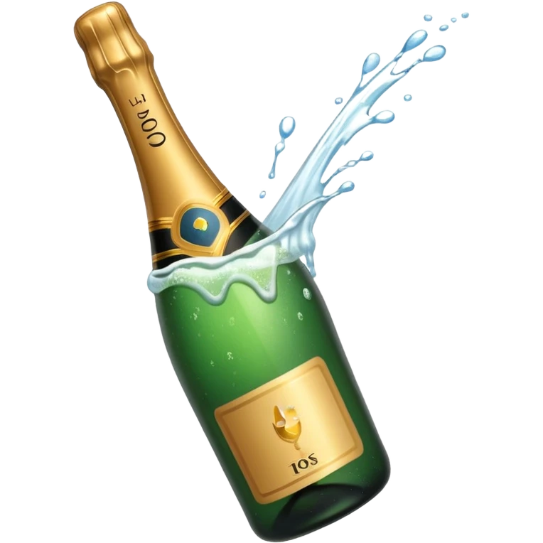 Champaine bottle spurt emoji