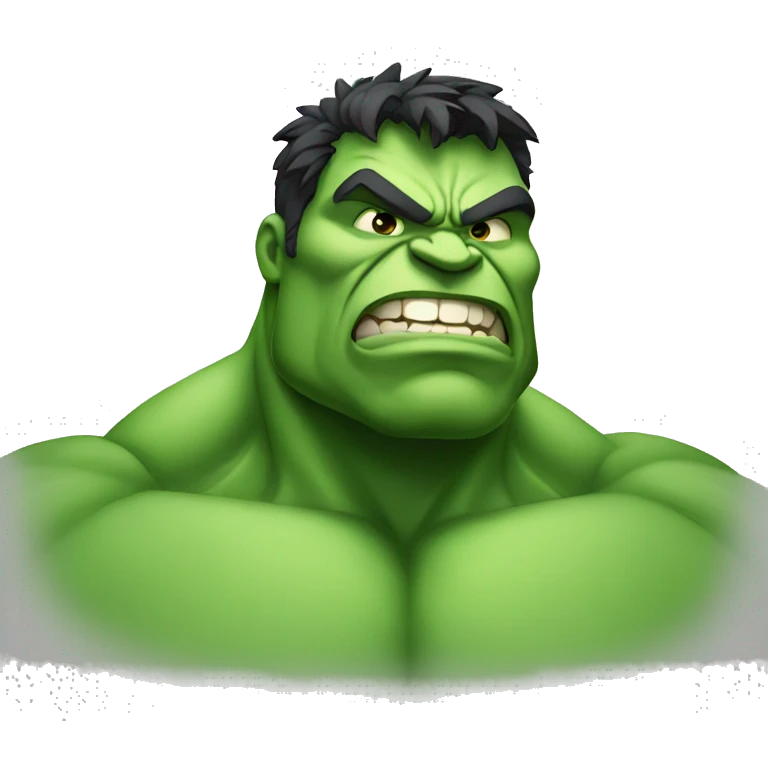 Fat green hulk emoji