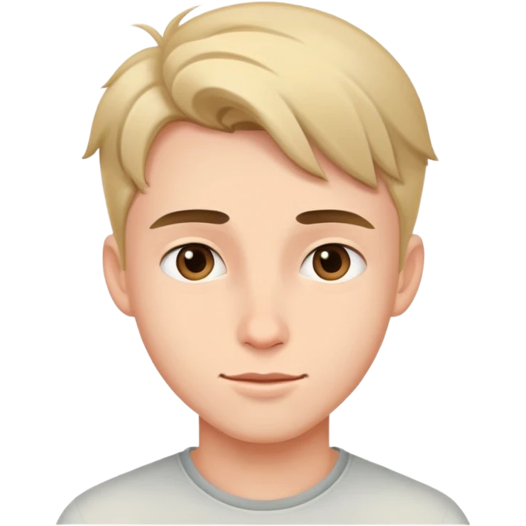 Young man with loving expression emoji
