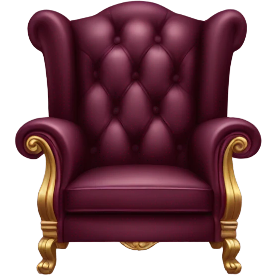 dark burgundy luxury chair emoji