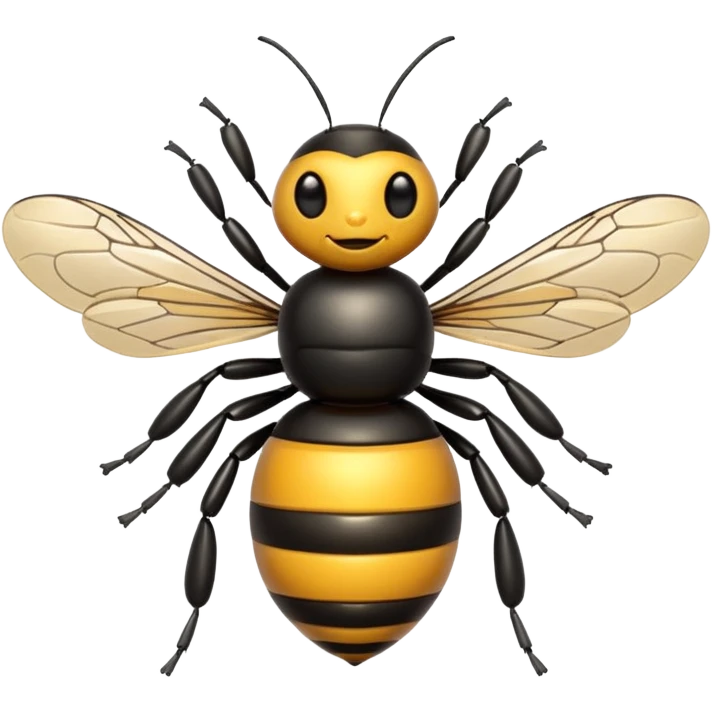Bee very dark black emoji