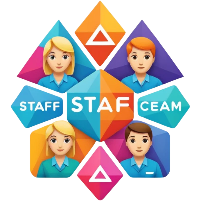 Staff team logo with name no faces emoji