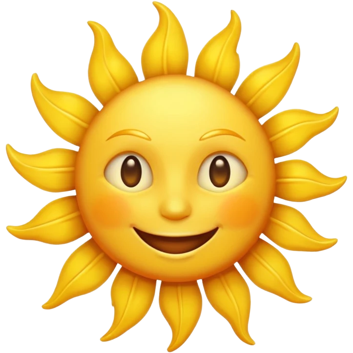 smiling sun emoji, bright and cheerful emoji