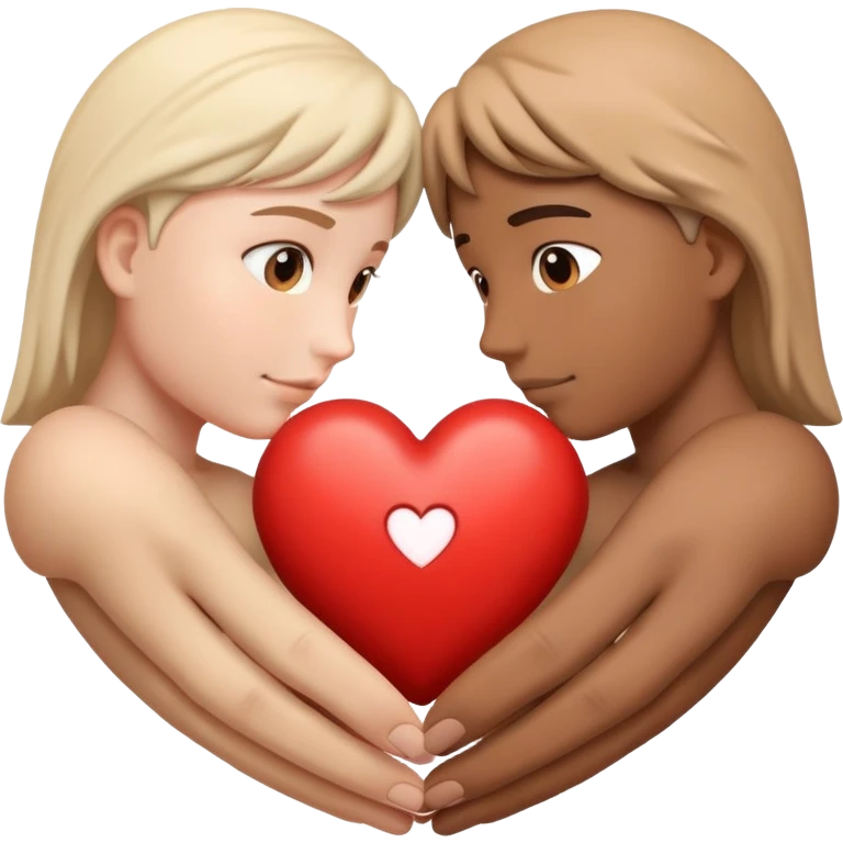 a heart between two people, symbolizing empathy and preventing conflict emoji