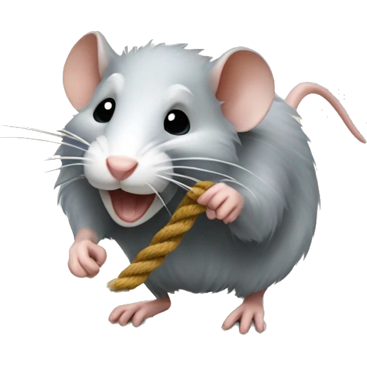rat pulling rope down emoji