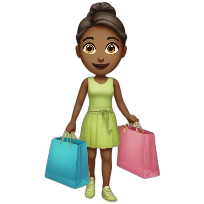 Girl with shopping bag emoji