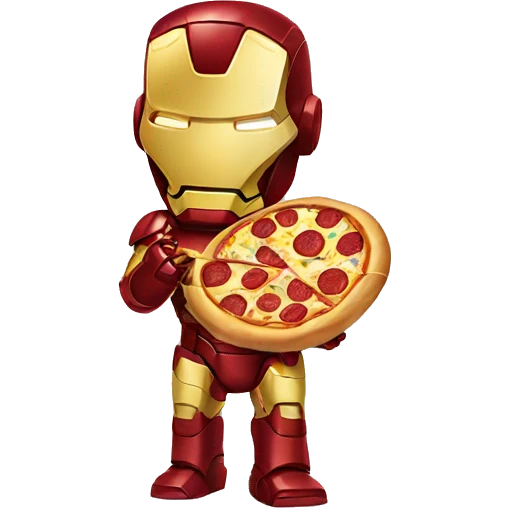 Iron Man eating pizza  emoji
