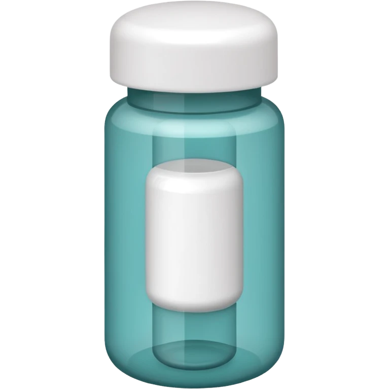 white and teal pill bottle emoji