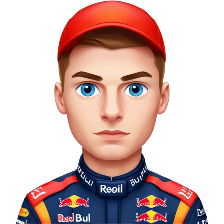 Max verstappen blue eyes in red bull uniform emoji
