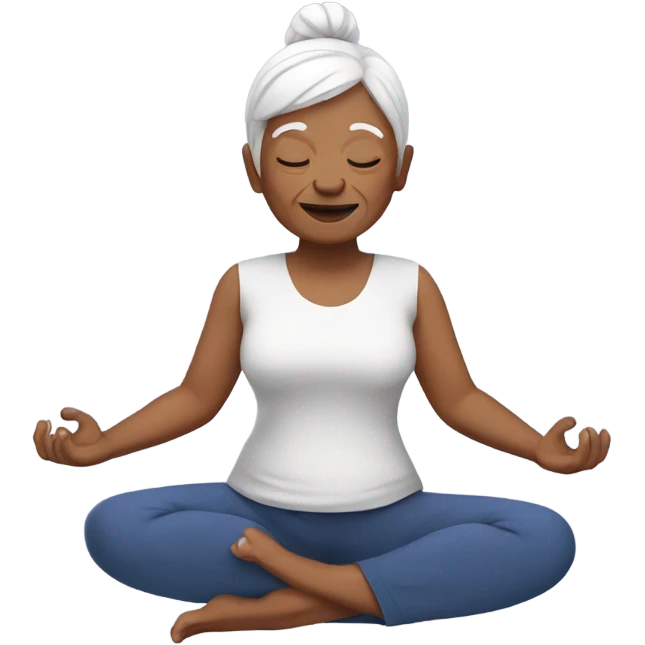 Nan doing yoga emoji