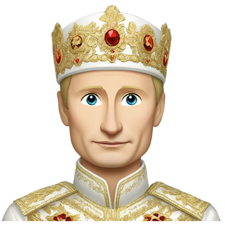 vladimir putin in Romanov dress full body emoji