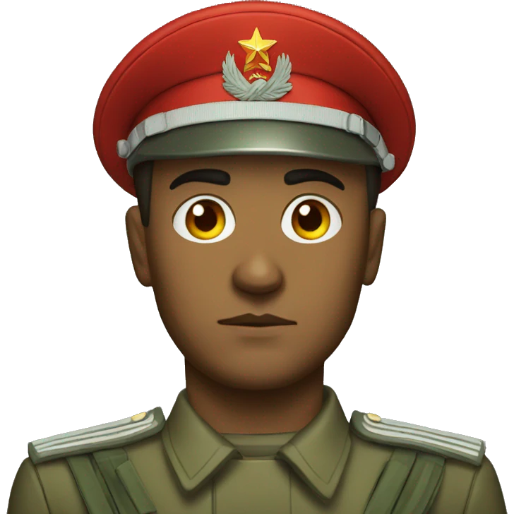ussr soldier serious with takes emoji