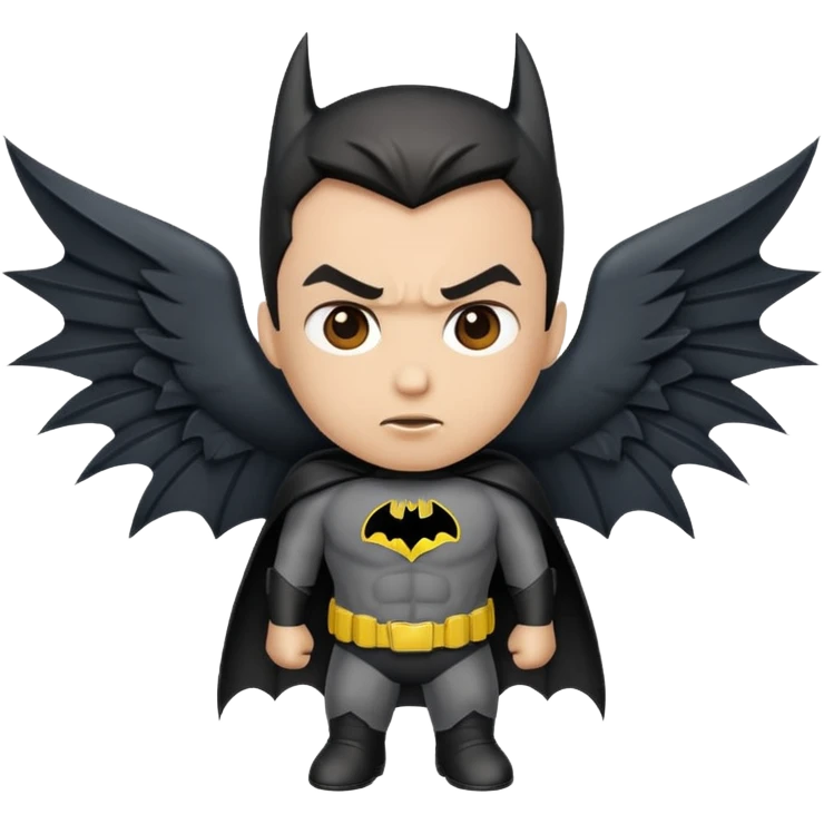 Batman emoji plzz give me wings alsi with this face like emoji