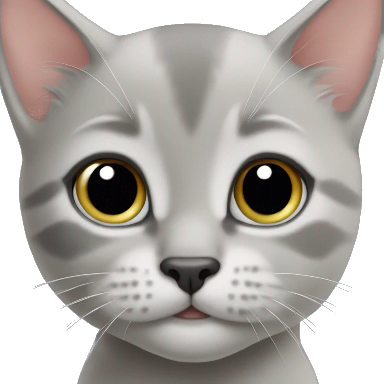 The muzzle of a gray kitten emoji