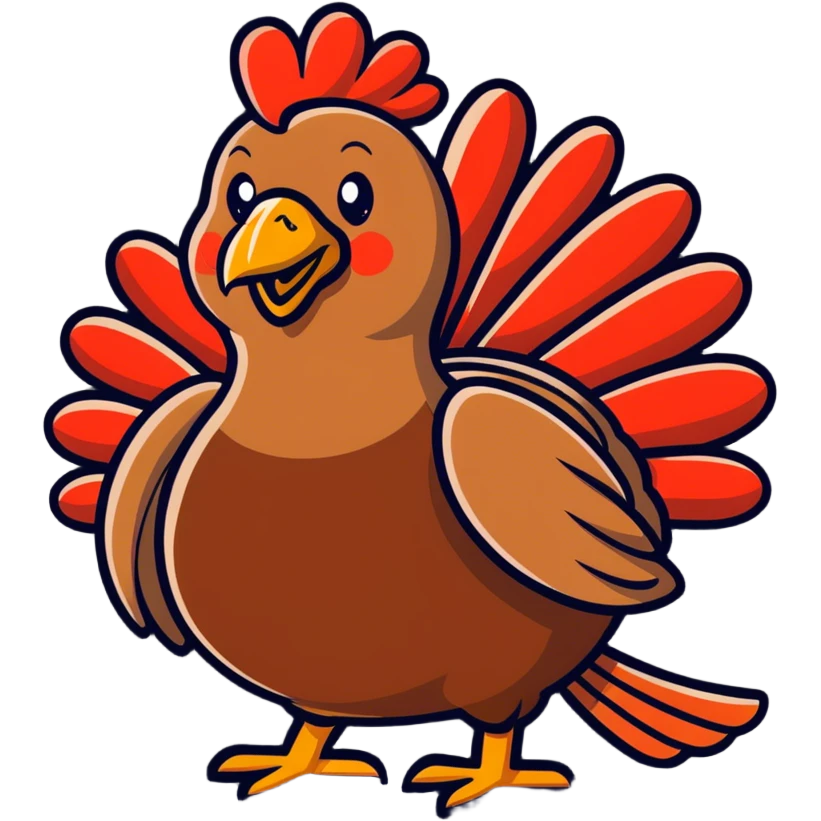 Turkey on a leash emoji