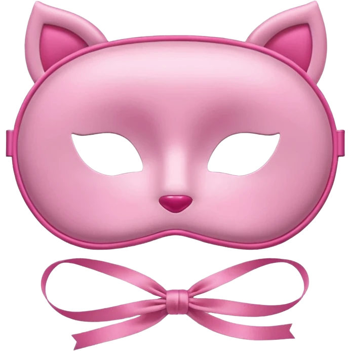 Pink sleeping mask with no face  emoji