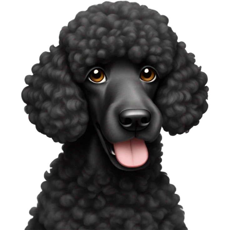 Black standard poodle called Bobby emoji