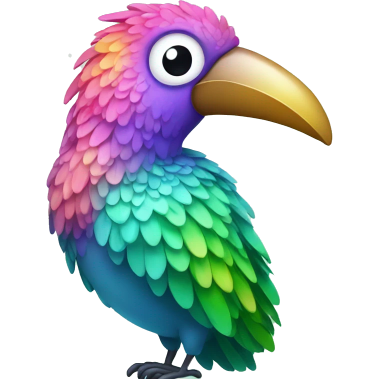 Sparkly tropical bird emoji