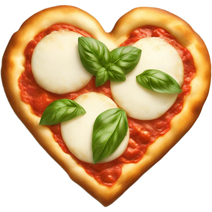 Comida A heart-shaped margherita pizza emoji