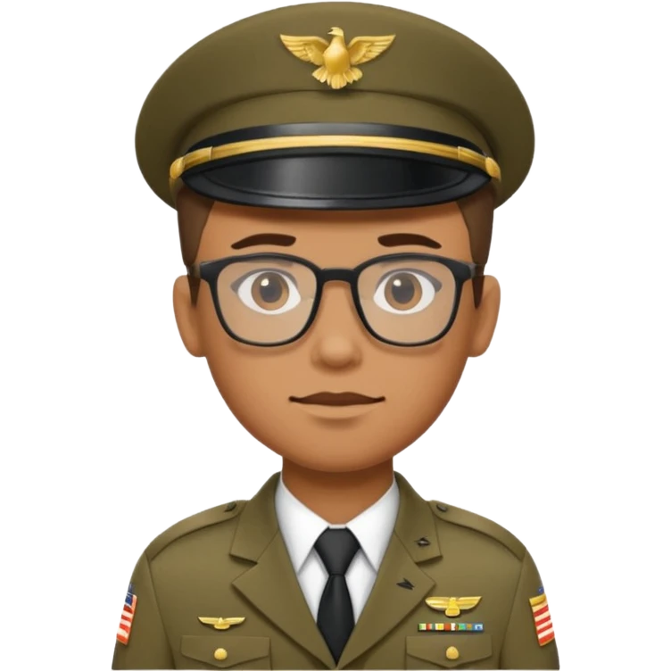 USA army boy with glasses emoji