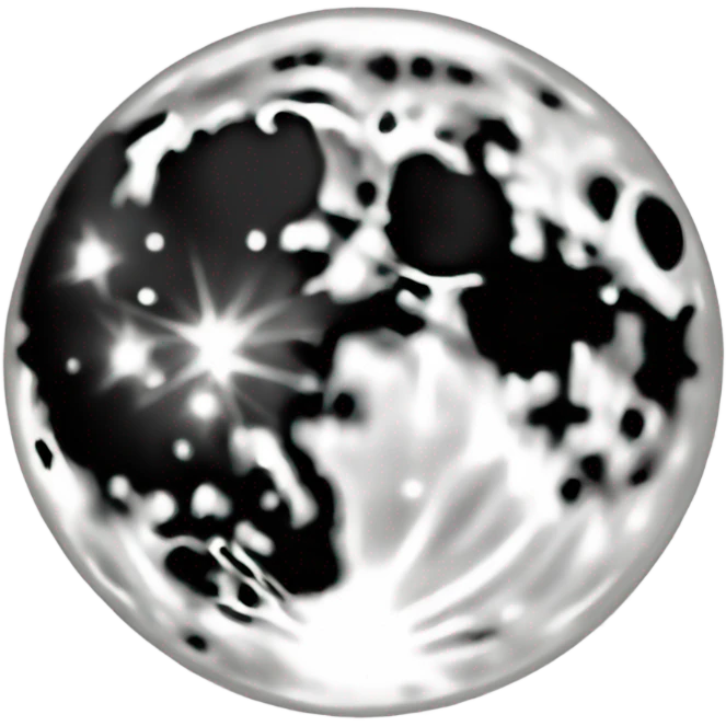 Full moon glowing emoji
