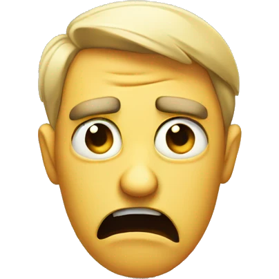 Disgusted emoji that looks concerned and confused  emoji