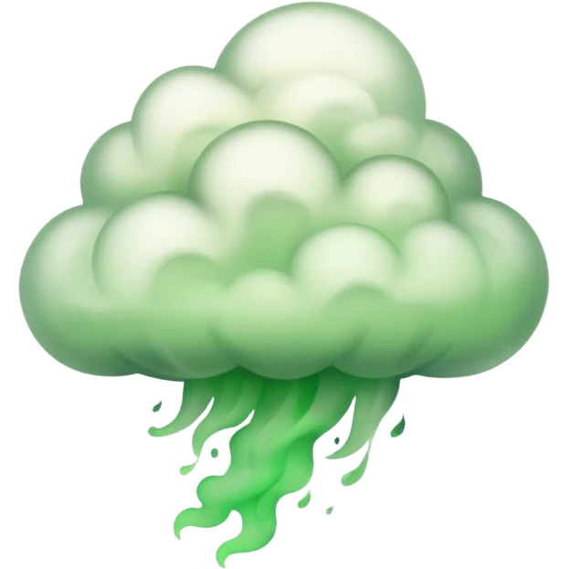 rising cloud of green smoke after explosion emoji